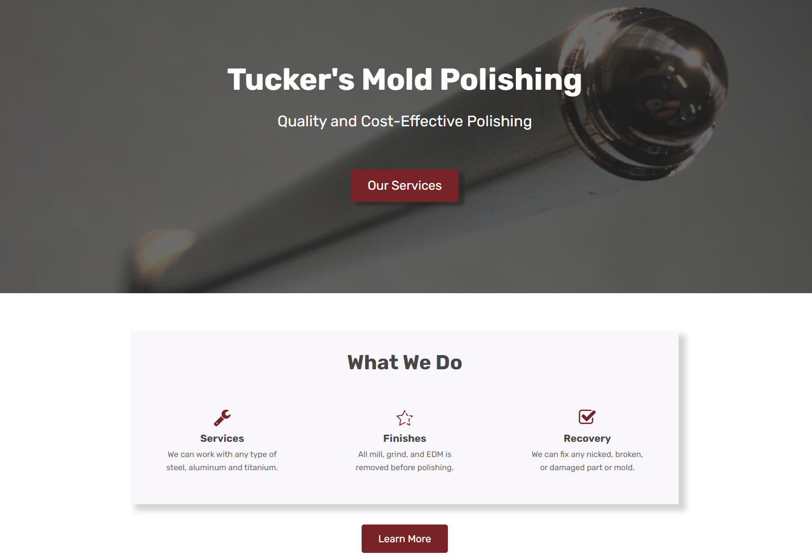 Tuckers Mold Polishing homepage